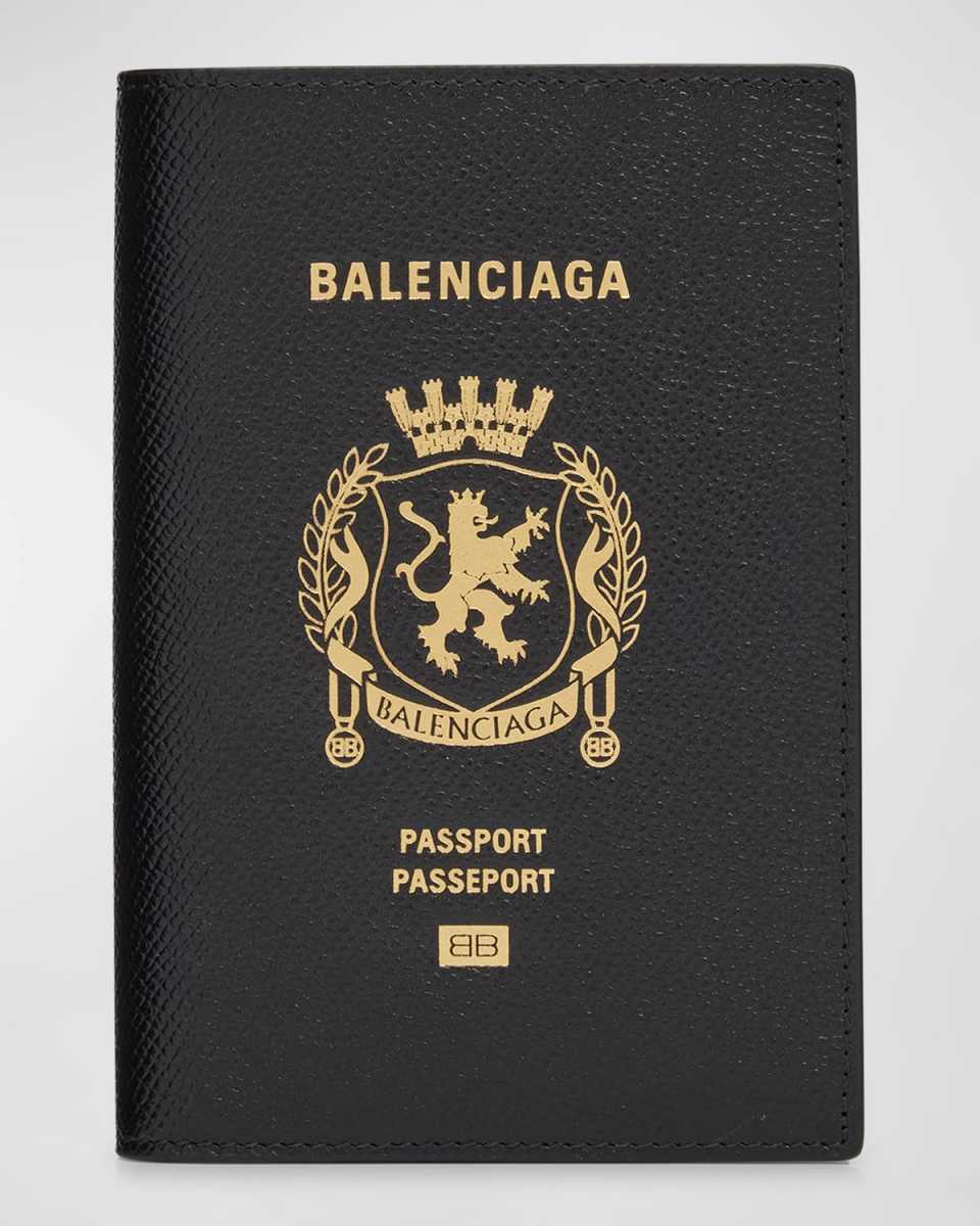 Men's Calfskin Logo Passport Holder